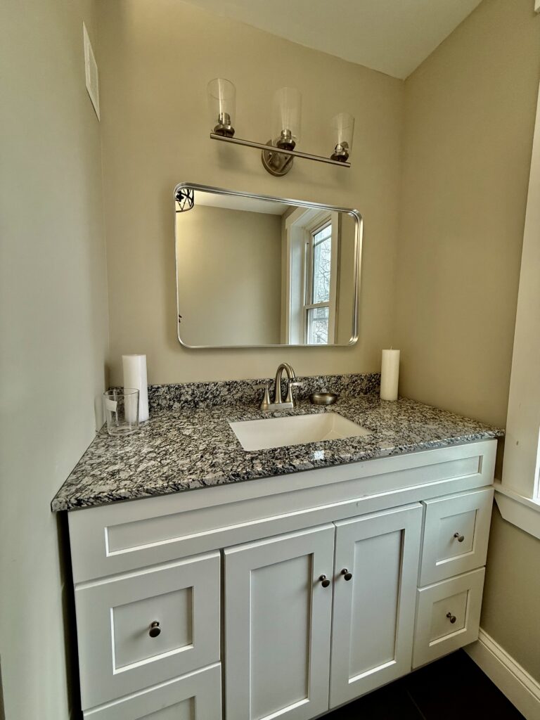 Renovated bathroom shower and tile work in Lancaster City, PA